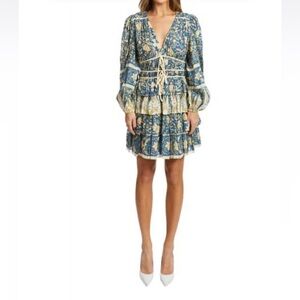 ULLA JOHNSON nina dress in blue Sz 8